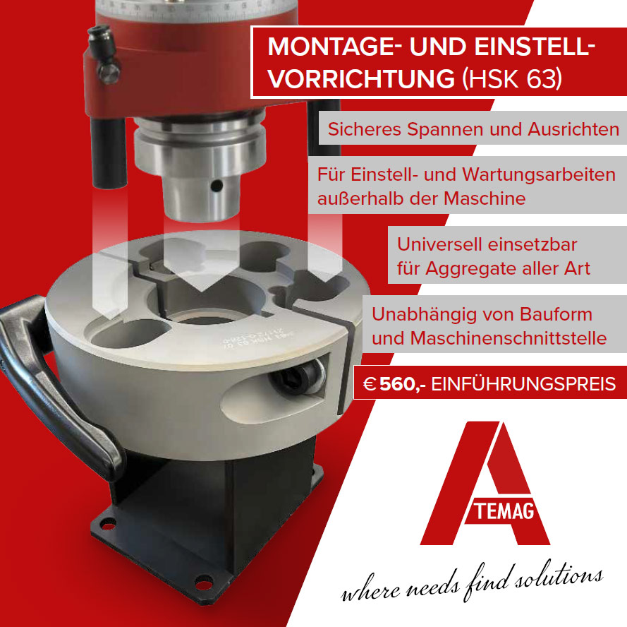 Universelle Montage- und Einstellvorrichtung (HSK 63)